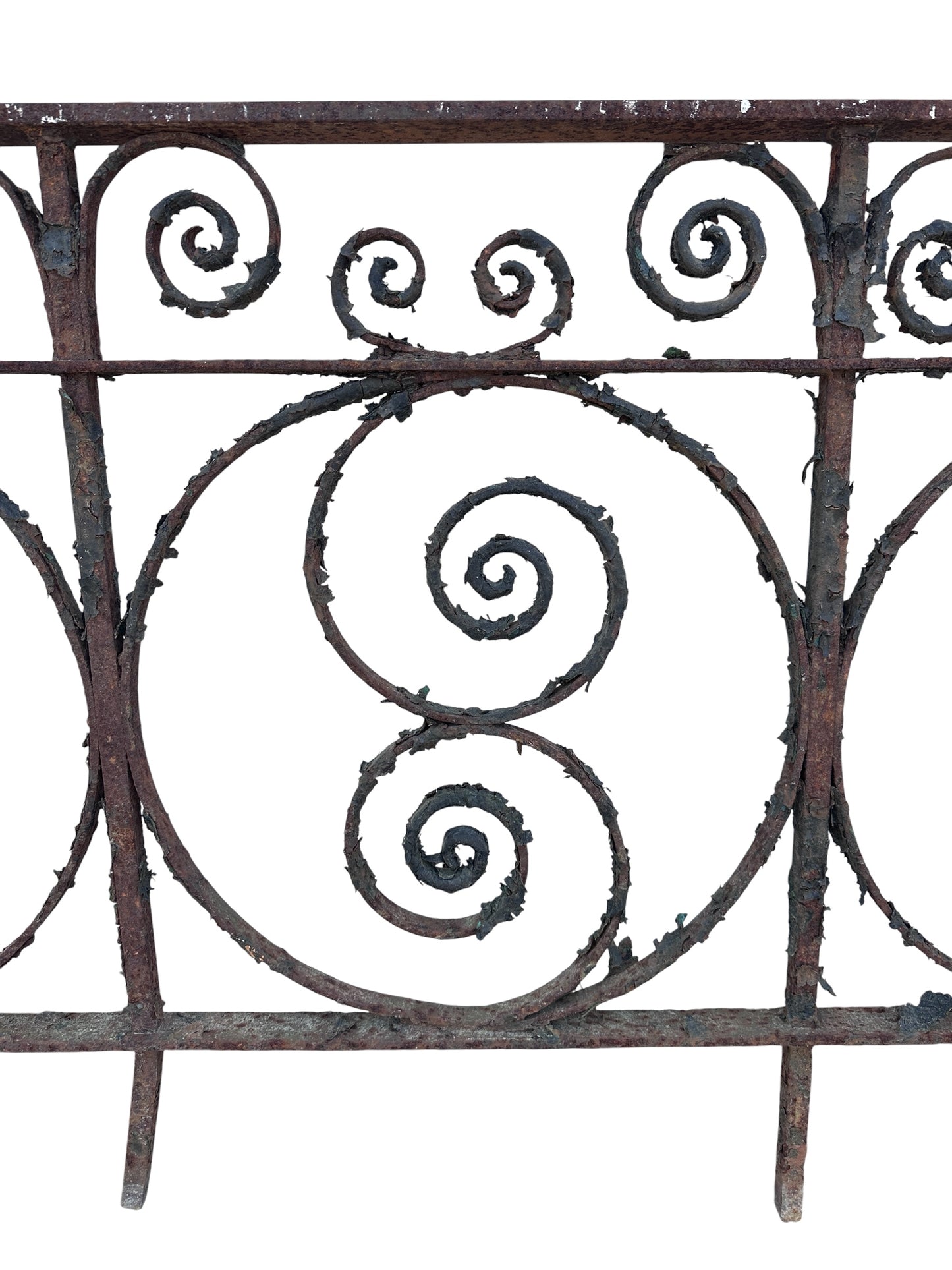Antique Wrought Iron Gate Panel - 66" W x 34" T - GA21056