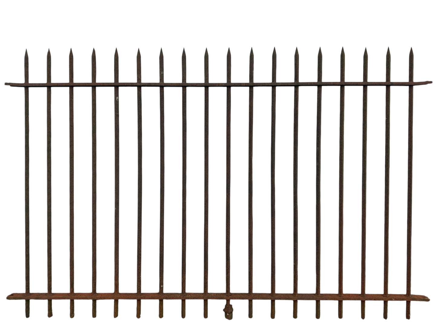 31 Ft of Antique Wrought Iron Spear Top Fencing GA20882