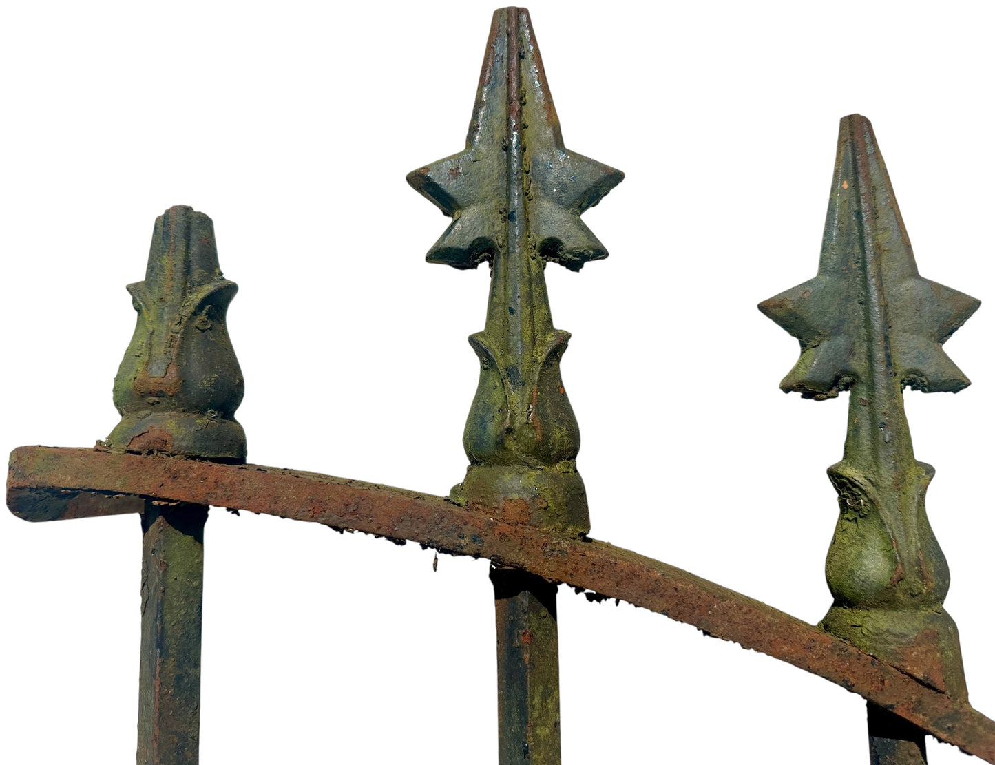 Set of Antique Wrought Iron Outdoor Stair Railing GA20804