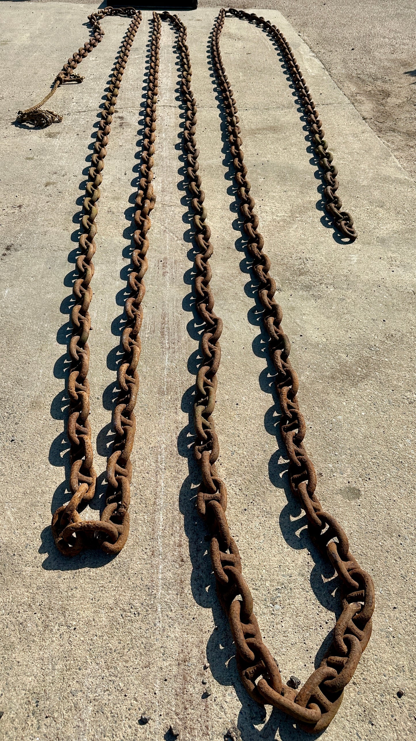 127 Ft of Antique Nautical Stud-Link Anchor Chain GA20918