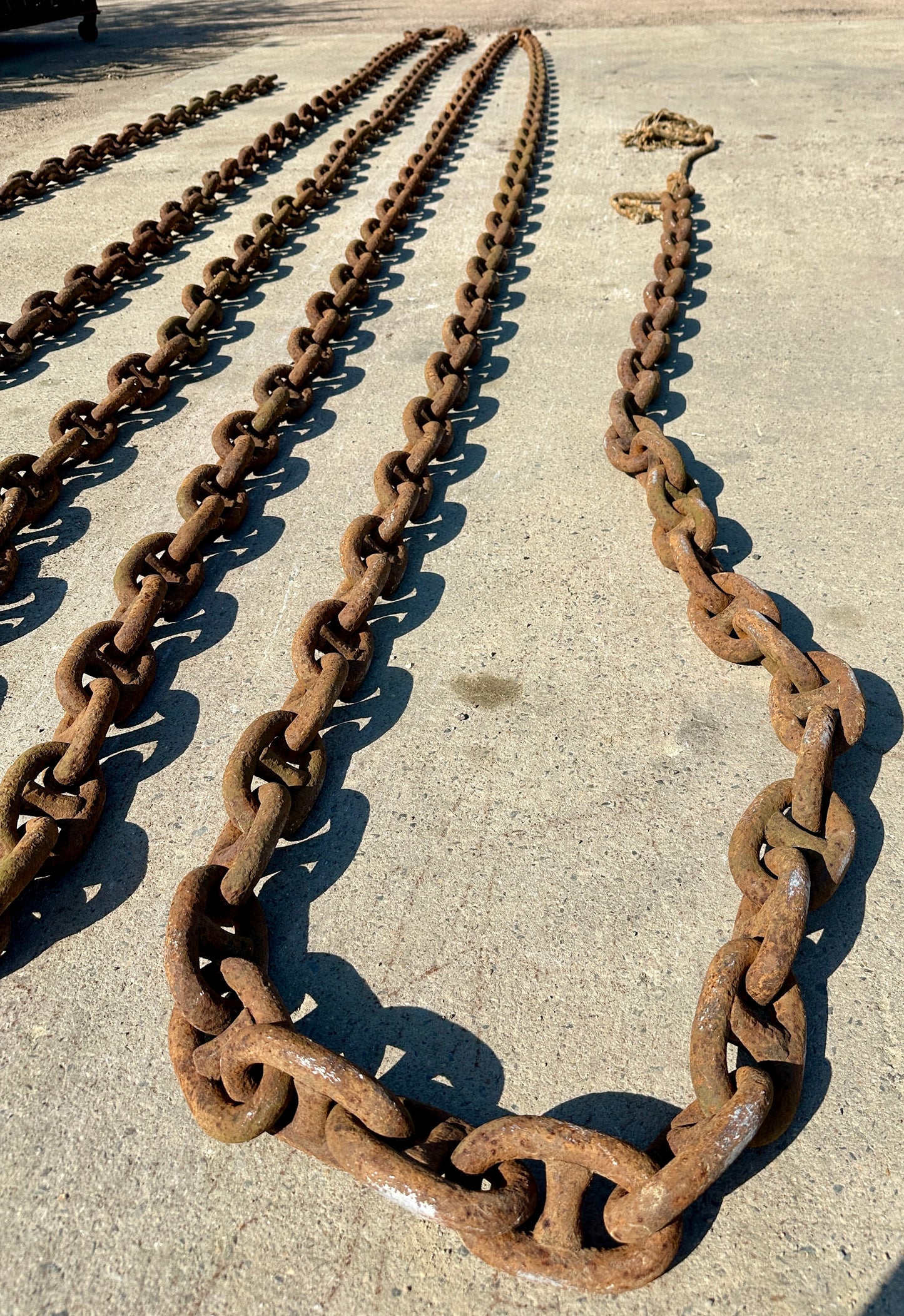 127 Ft of Antique Nautical Stud-Link Anchor Chain GA20918