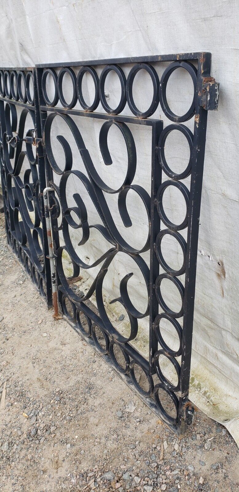 Pair of Ornate Art Nouveau Gate Panels 65" W x 41 1/2" T GA9538