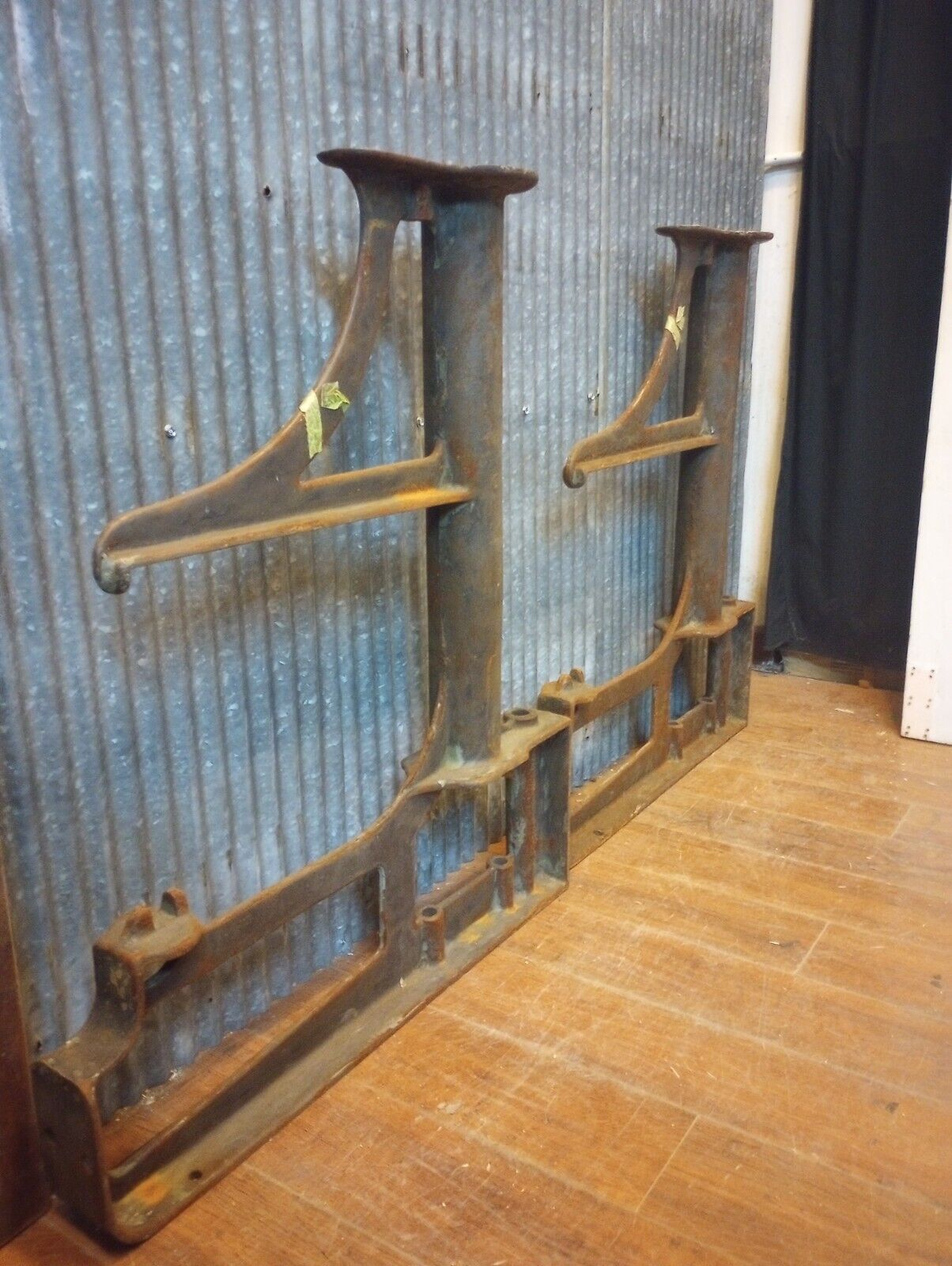 Pair of Cast Iron Machine Legs 31 3/4" Tall x 26 3/8 " Wide