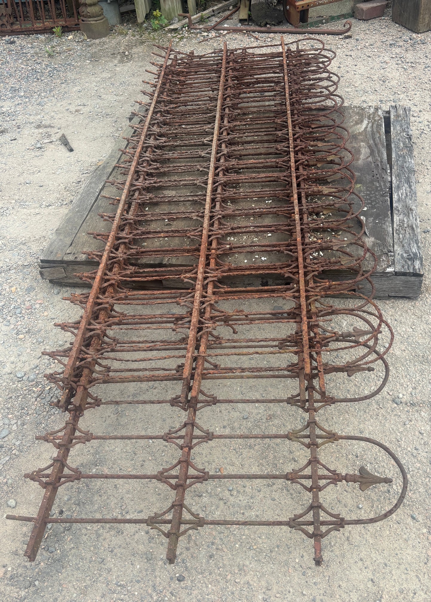 50.5 Feet of Wrought Iron Fence Panels GA21224