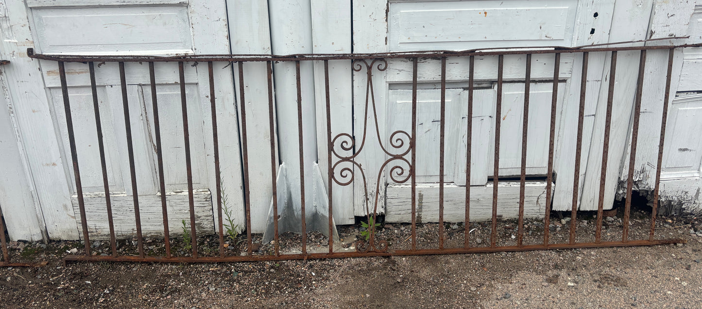 14 Feet of Iron Fence Panels GA21384
