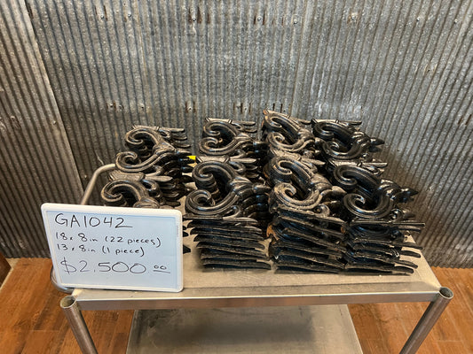 23 Piece set of Cast Iron Roofing Crest From A. P. Hill Mansion Culpeper, VA #GA10142