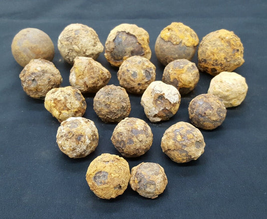 Authentic Lot of 19 Civil War Iron Grape Shot Dug in Virginia *Free Shipping*