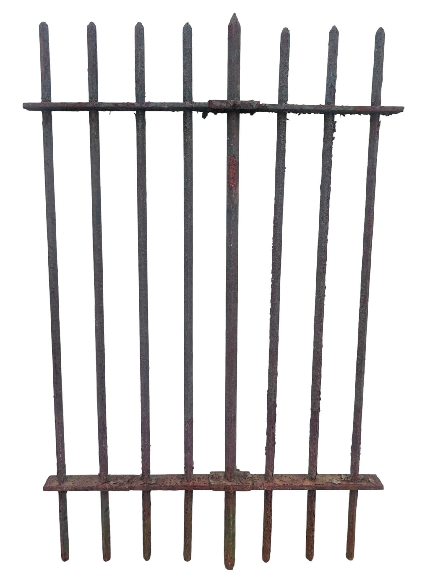 33 Ft of Antique Wrought Iron Spear-Top Fencing GA21042