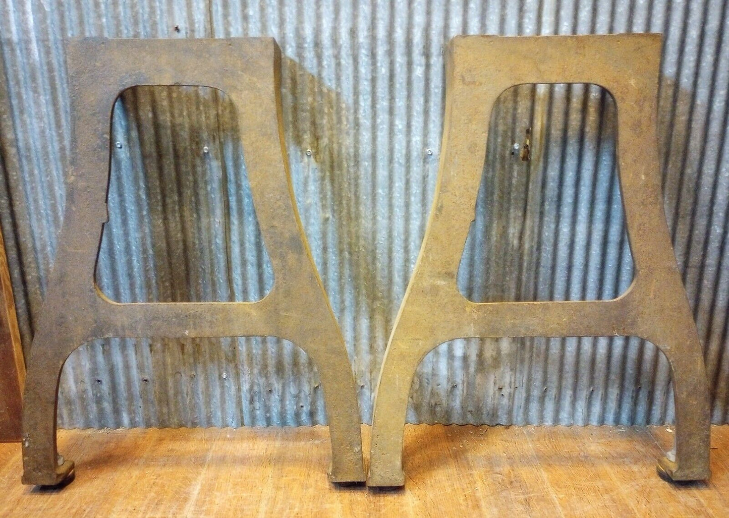 Pair of Cast Iron Machine Legs 30 1/2" T x 24" W