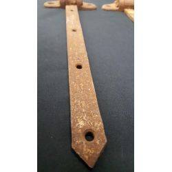 Pair of 14" Long Cast Iron Strap Hinges #GA163