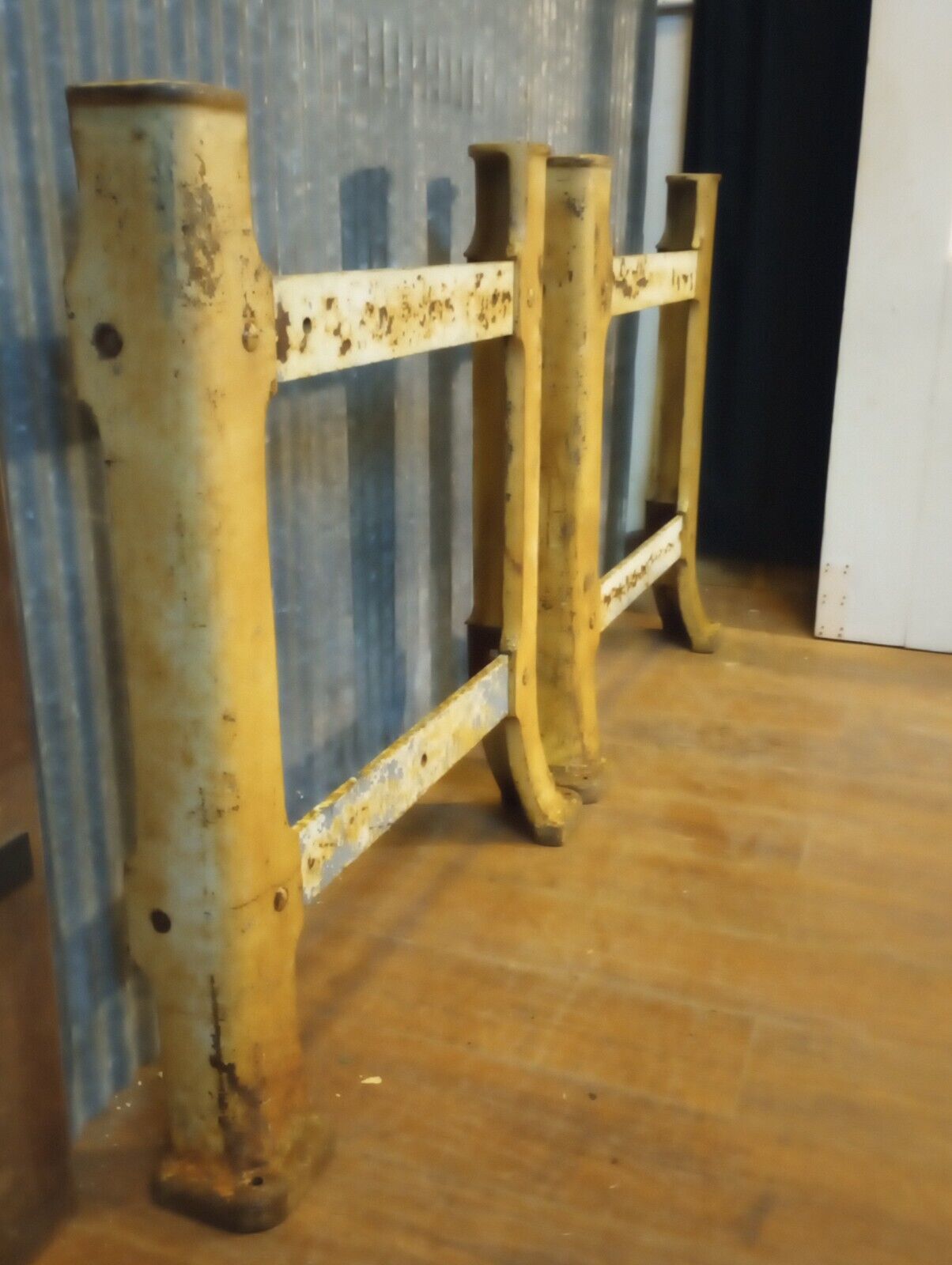 Pair of Cast Iron Machine Legs 27 3/8" Tall x 26" Wide