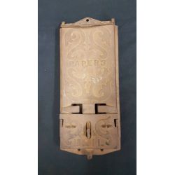 1909 Cast Iron Paper Mailbox with Embossed Scroll Designs #GA1909