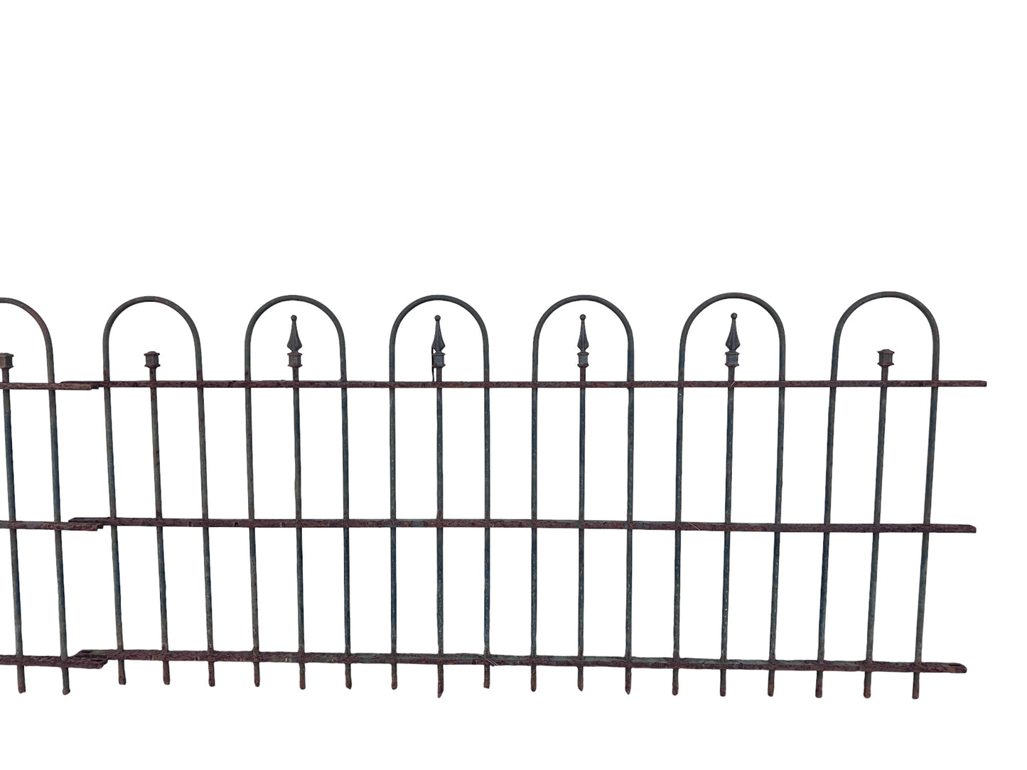 44 Ft of Antique Wrought Iron Hairpin Fencing GA21055