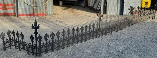 1880's Ornate Cast Iron Widow's Walk with 4 Corners & Spires 27' x 24" GA9586