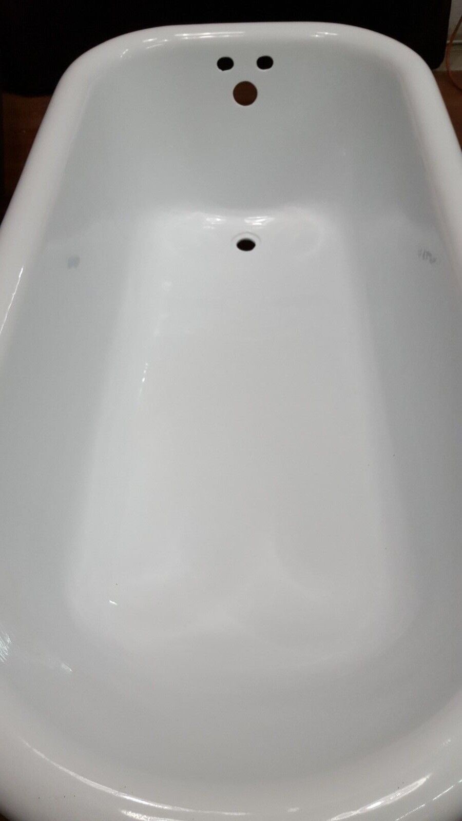 Restored Black & White Cast Iron Claw Foot Bathtub 60" x 30" x 22"