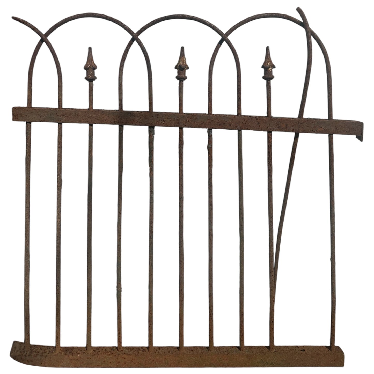 20+ Ft of Antique Wrought Iron Hairpin Garden Gate Fencing GA20846