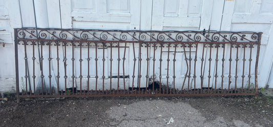 19 Feet of Iron Fence Panels GA21304