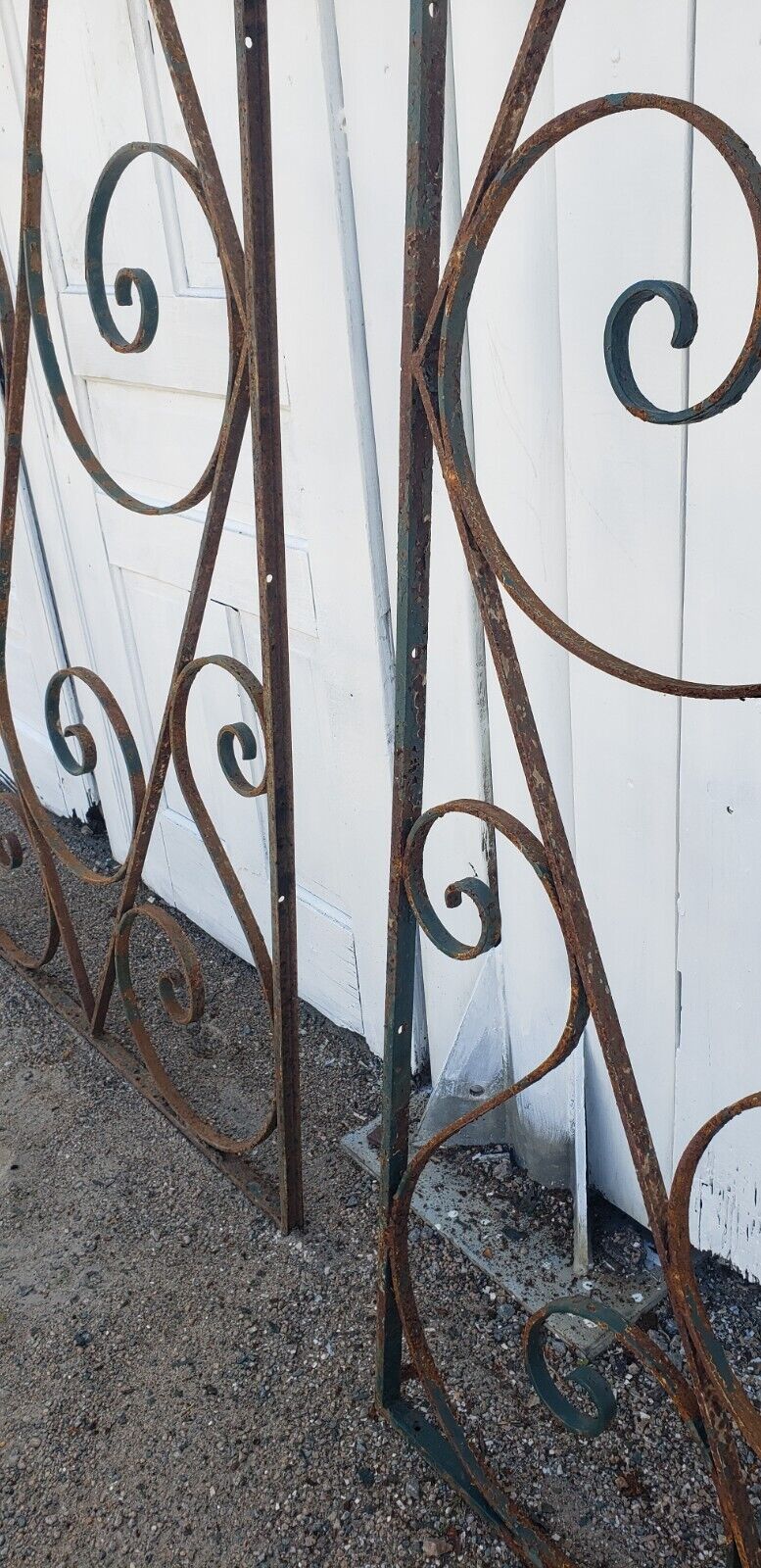 Pair of Egyptian Style Wrought Iron Gates 84" T x 42 1/4" W GS00103