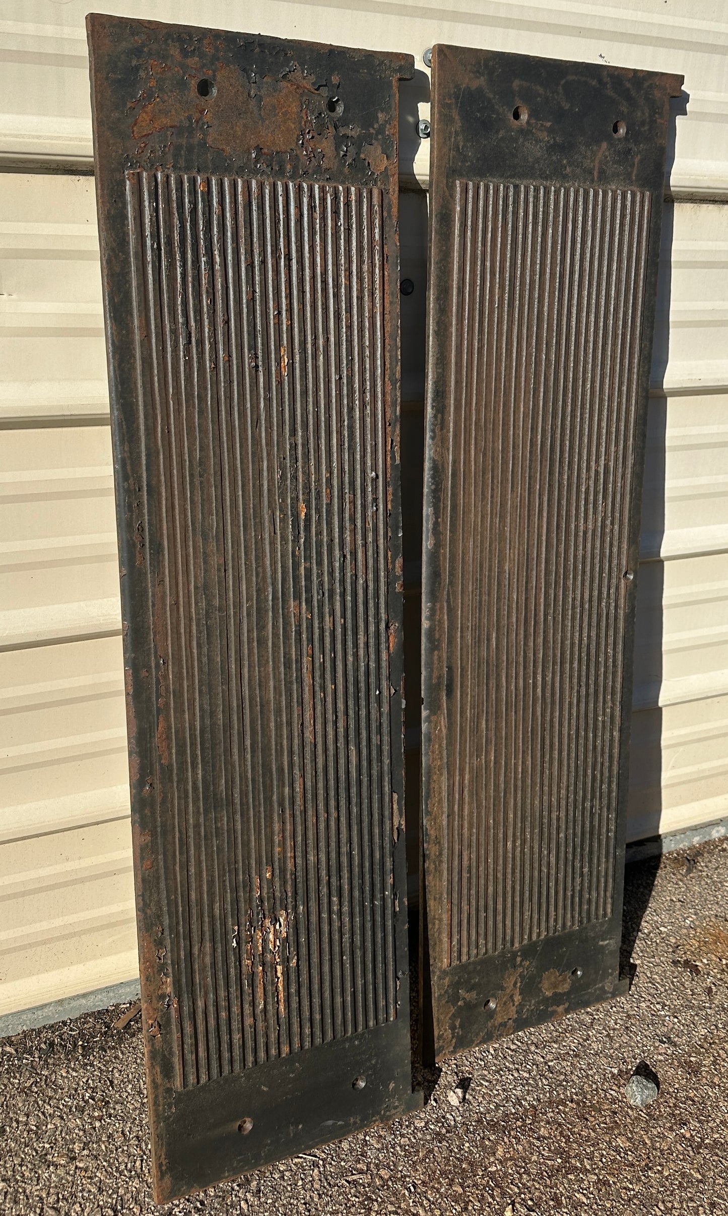 Pair of 43" Long Cast Iron Stair Treads GA20826