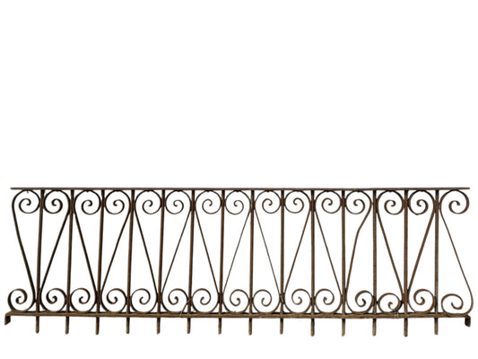 Antique Wrought Iron Garden Gate - 68" Long x 21" Tall - GA20859