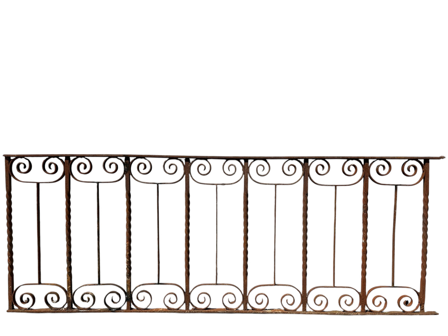 13 Ft of Antique Wrought Iron Fencing GA21020