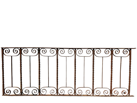 13 Ft of Antique Wrought Iron Fencing GA21020