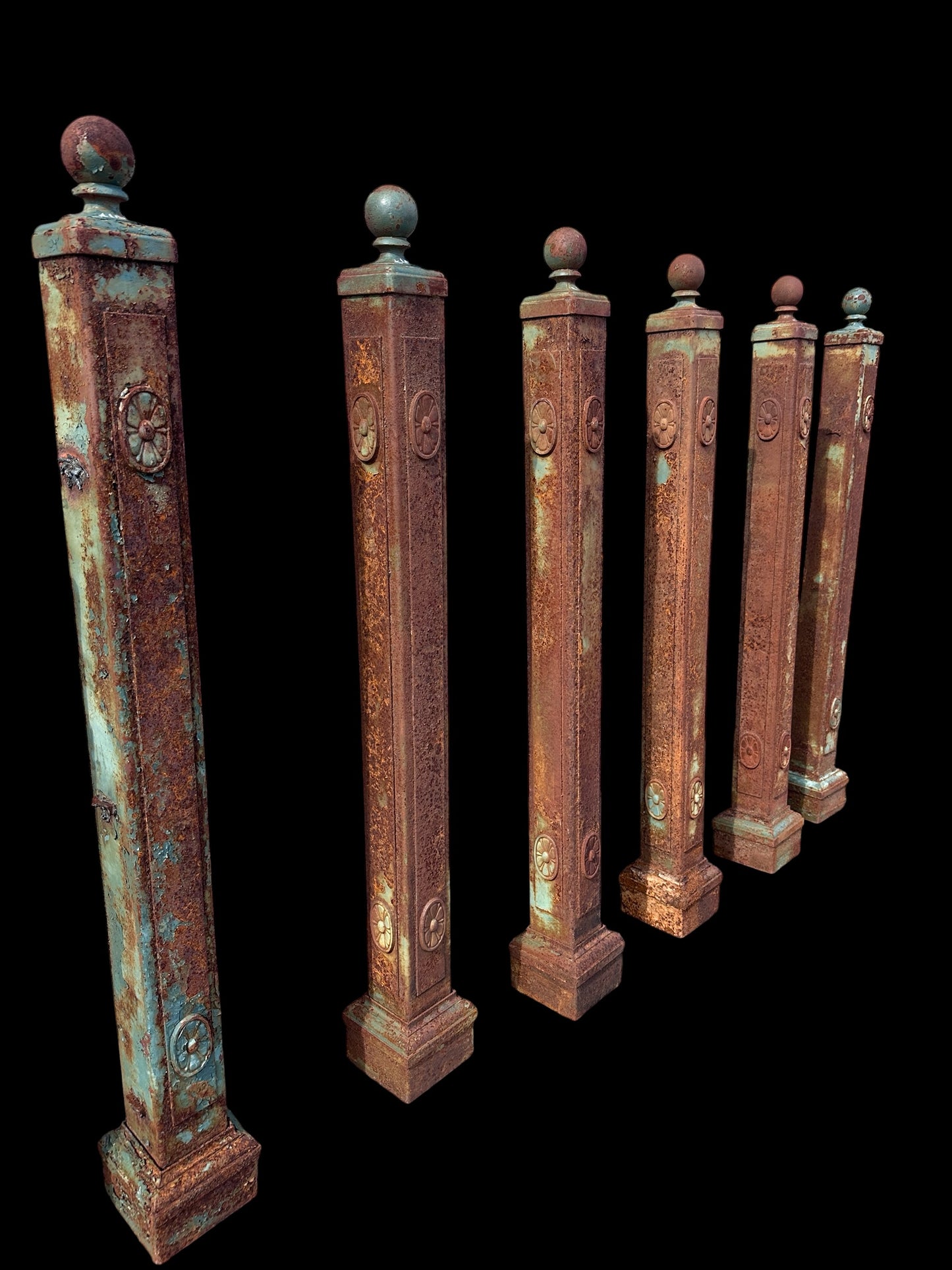Vintage Cast Iron Posts - 6 Available - GA21051