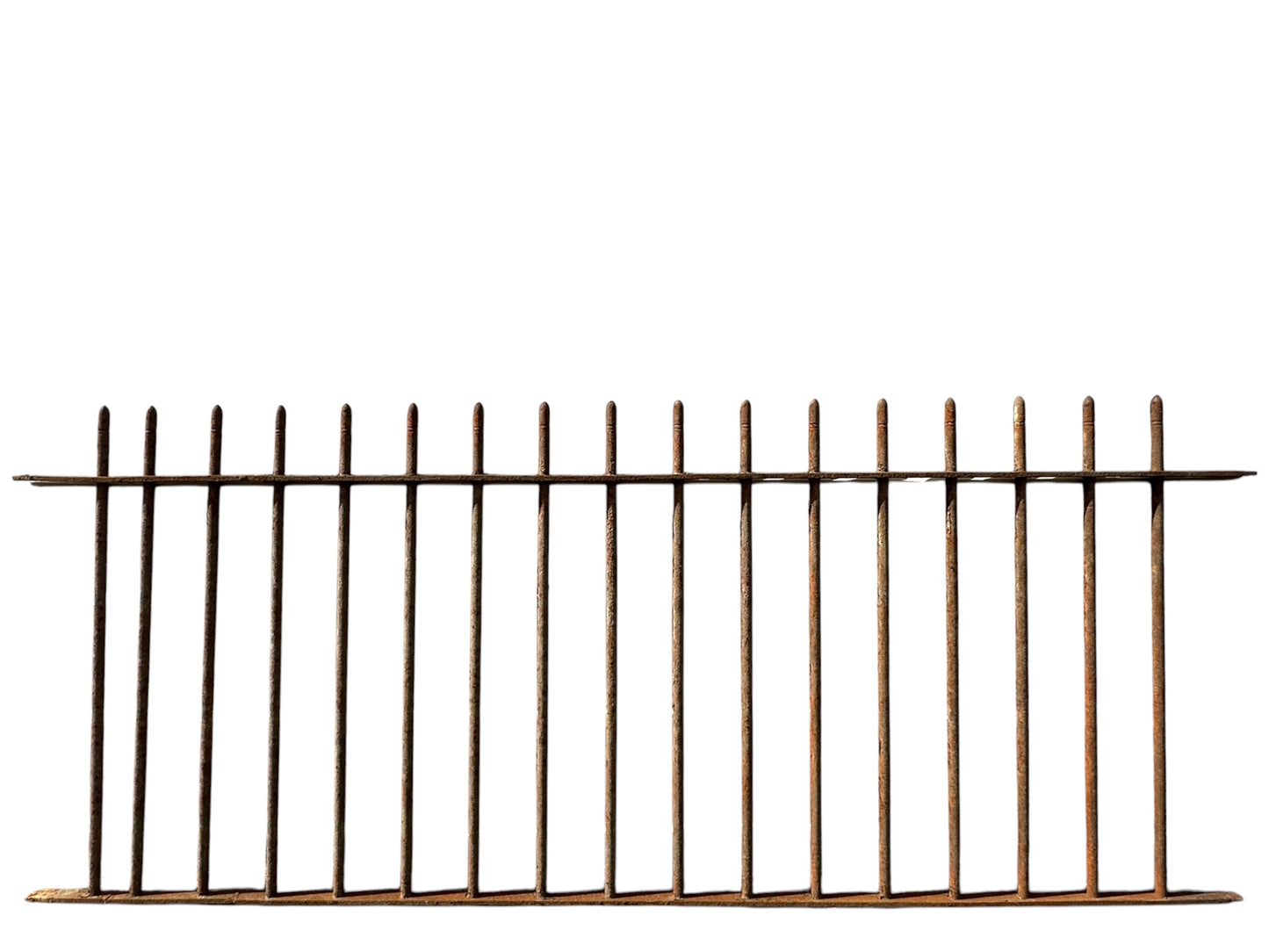 16 Ft of Antique Wrought Iron Picketed Fencing GA21003