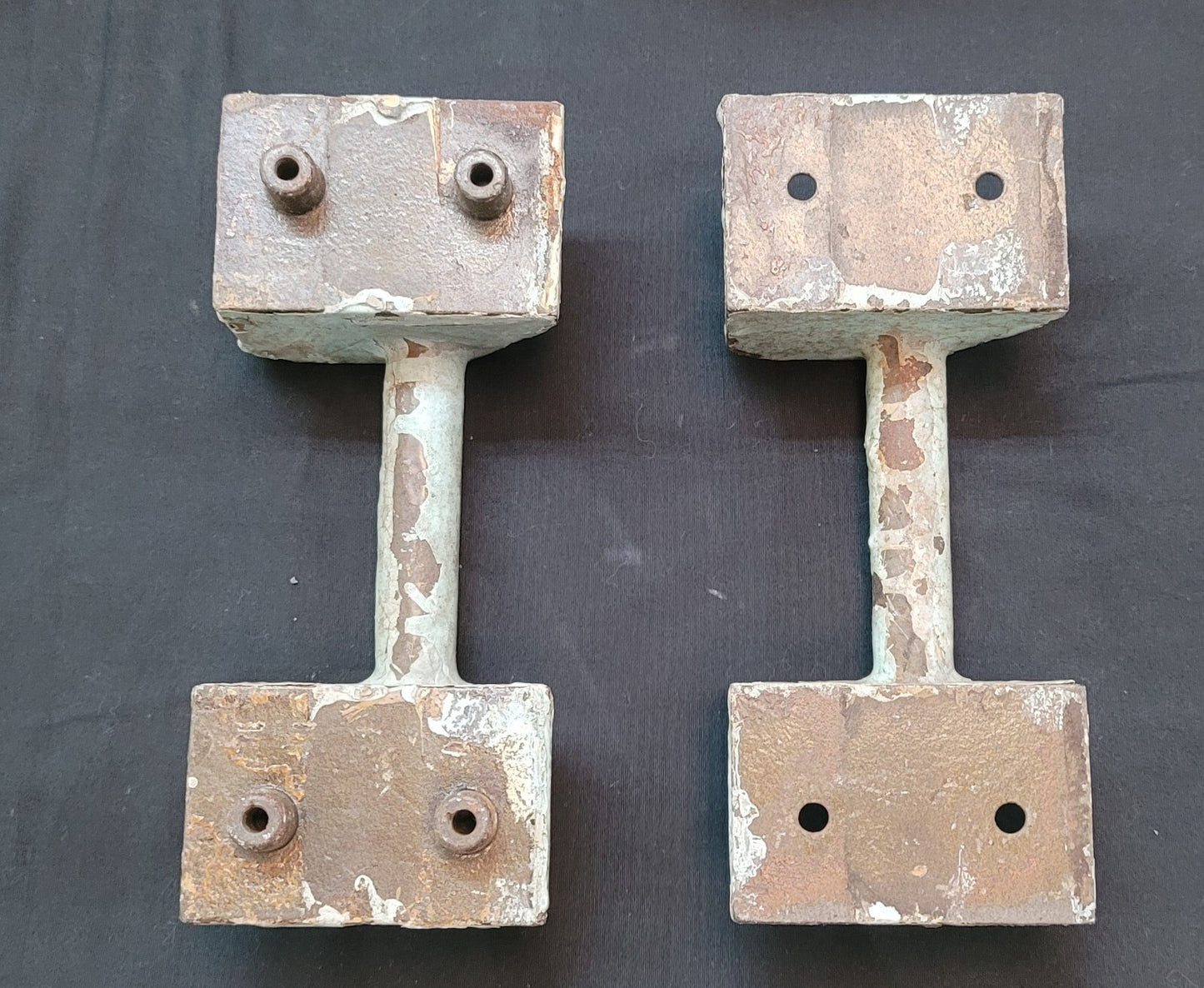 Late 1800's N.Y. Asylum Cast Iron Door Handle Pulls 7 1/2" x 3 1/8" GS00522