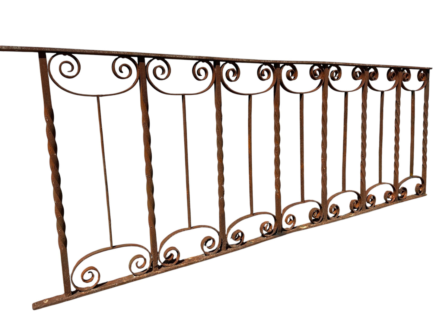 13 Ft of Antique Wrought Iron Fencing GA21020