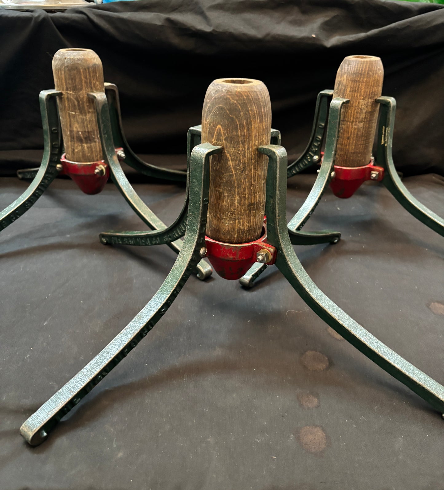1920s Cast Iron Art Deco Christmas Tree Stands - Set of 6 GA21504
