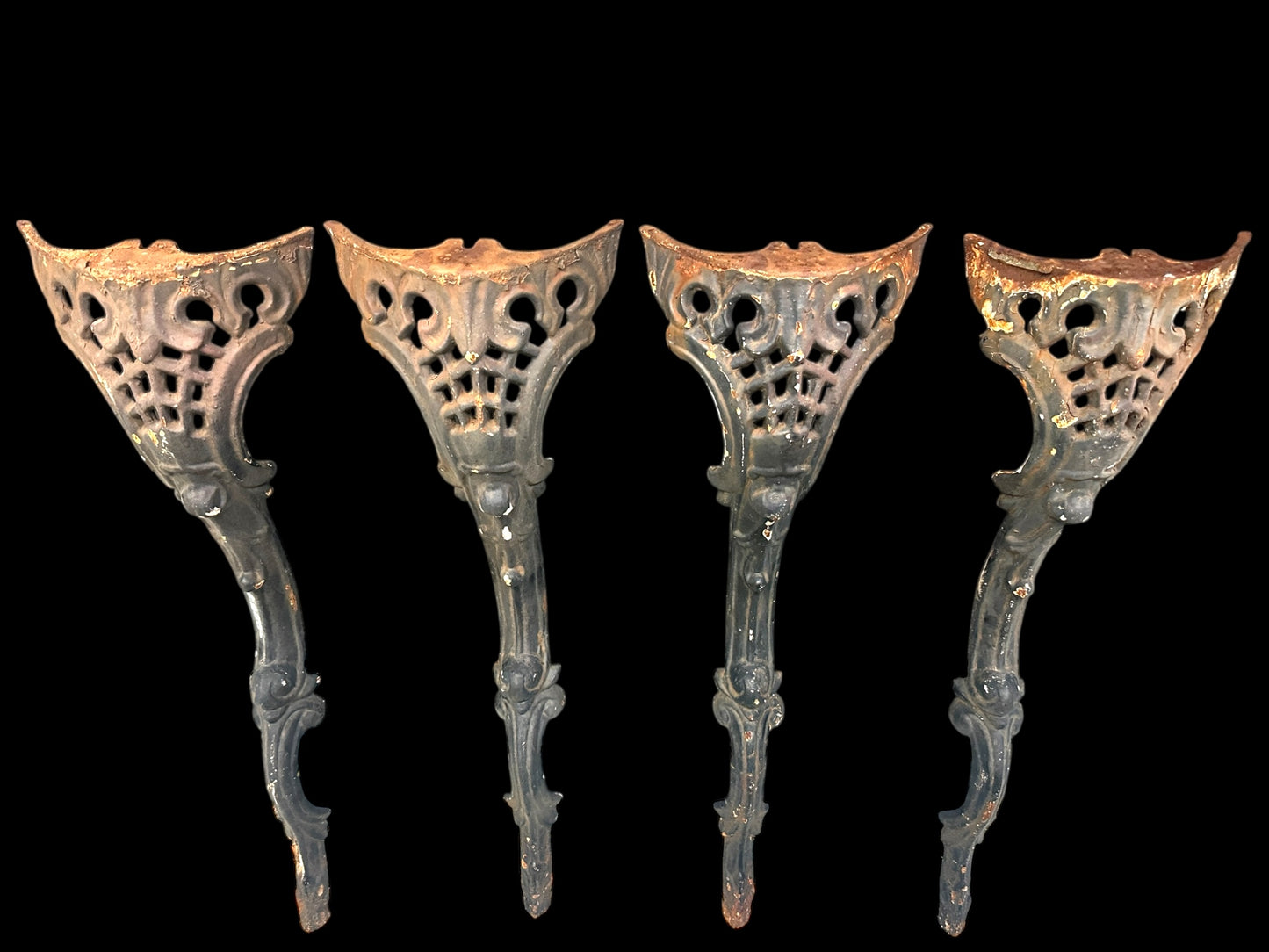 Set of 4 Antique Cast Iron Table Legs GA20850