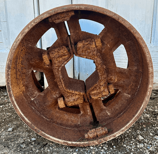 Antique Industrial Salvaged Cast Iron Wheel GA20895