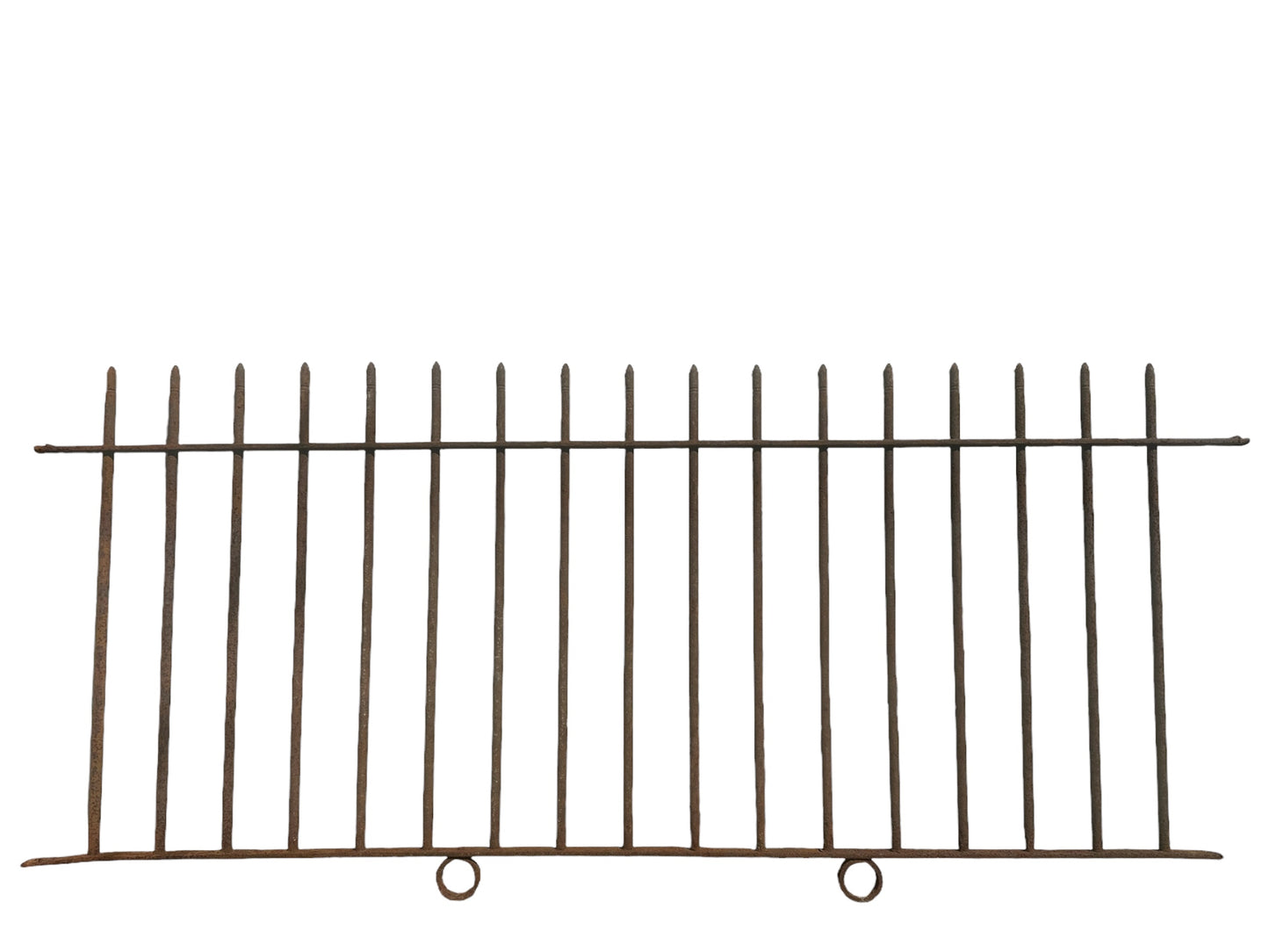 23 Ft of Antique Wrought Iron Picket Fencing GA21013