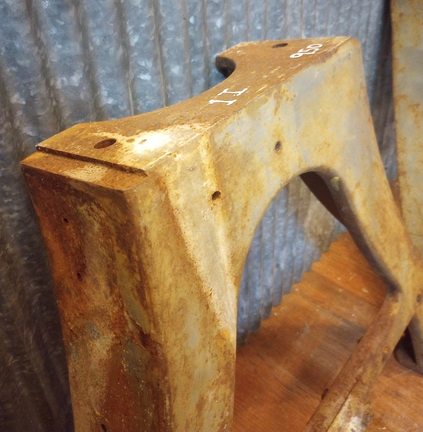 Pair of Cast Iron Machine Legs 21" Tall x 22 1/4 " Wide #GA-S070