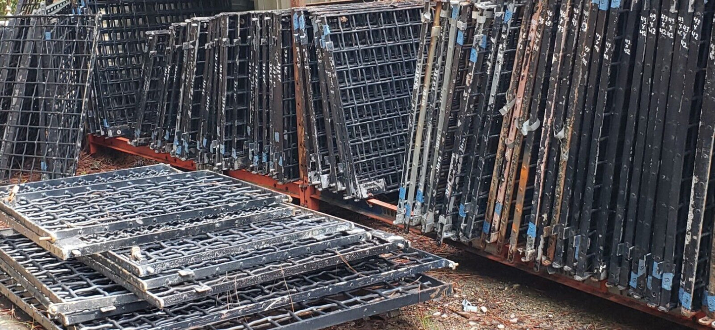 Salvaged Iron Window Grates from a State Institution in Allentown PA 46" x 43"