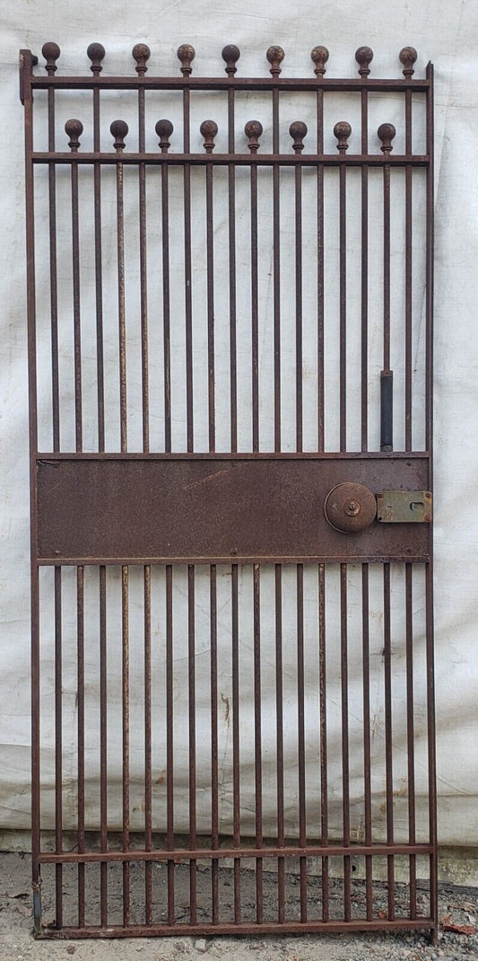 Iron Gate Panel with Double Ball Top Finials 32 5/8" x 71 3/4" Tall GA9584