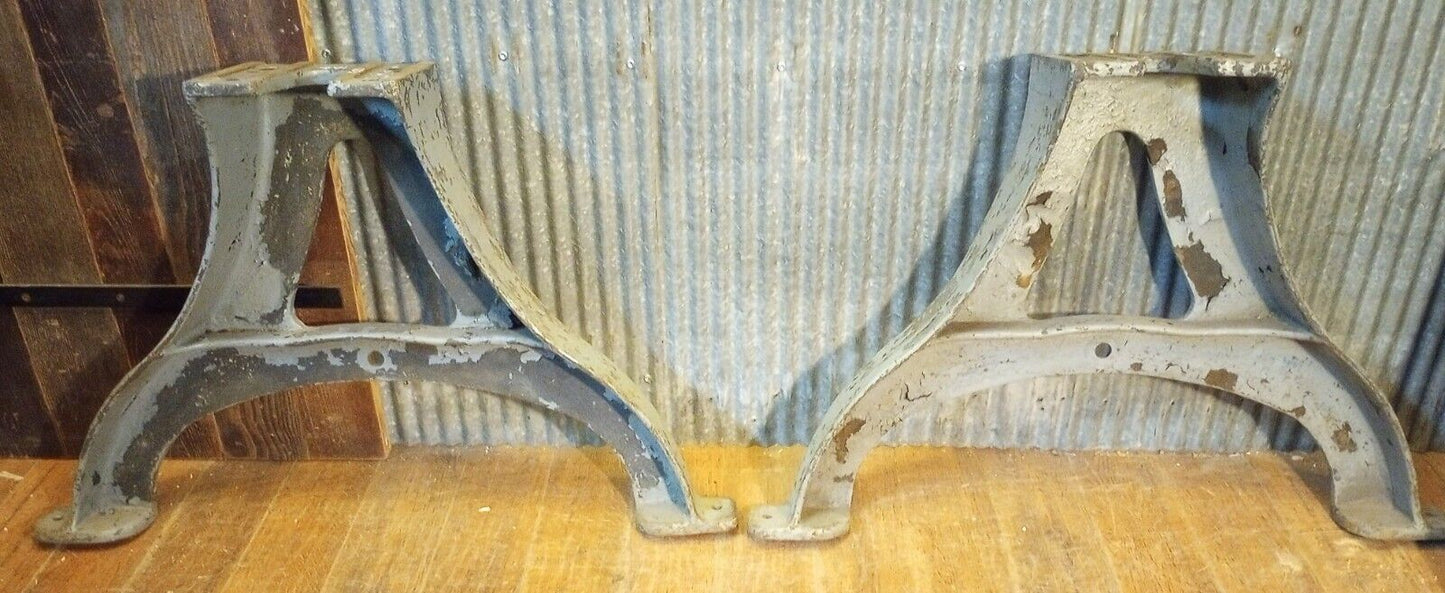 Pair of Cast Iron Machine Legs 24" T x 37" W