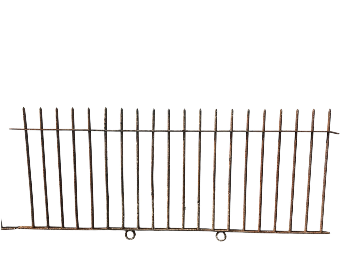 22 Ft of Antique Wrought Iron Picket Fencing GA21006