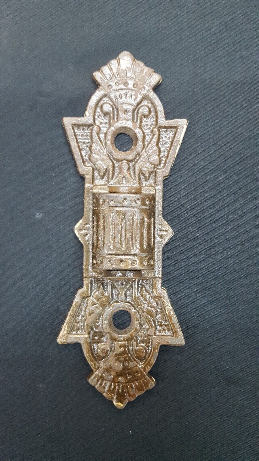 Victorian Cast Iron Oil Lamp Sconce with Wall Bracket