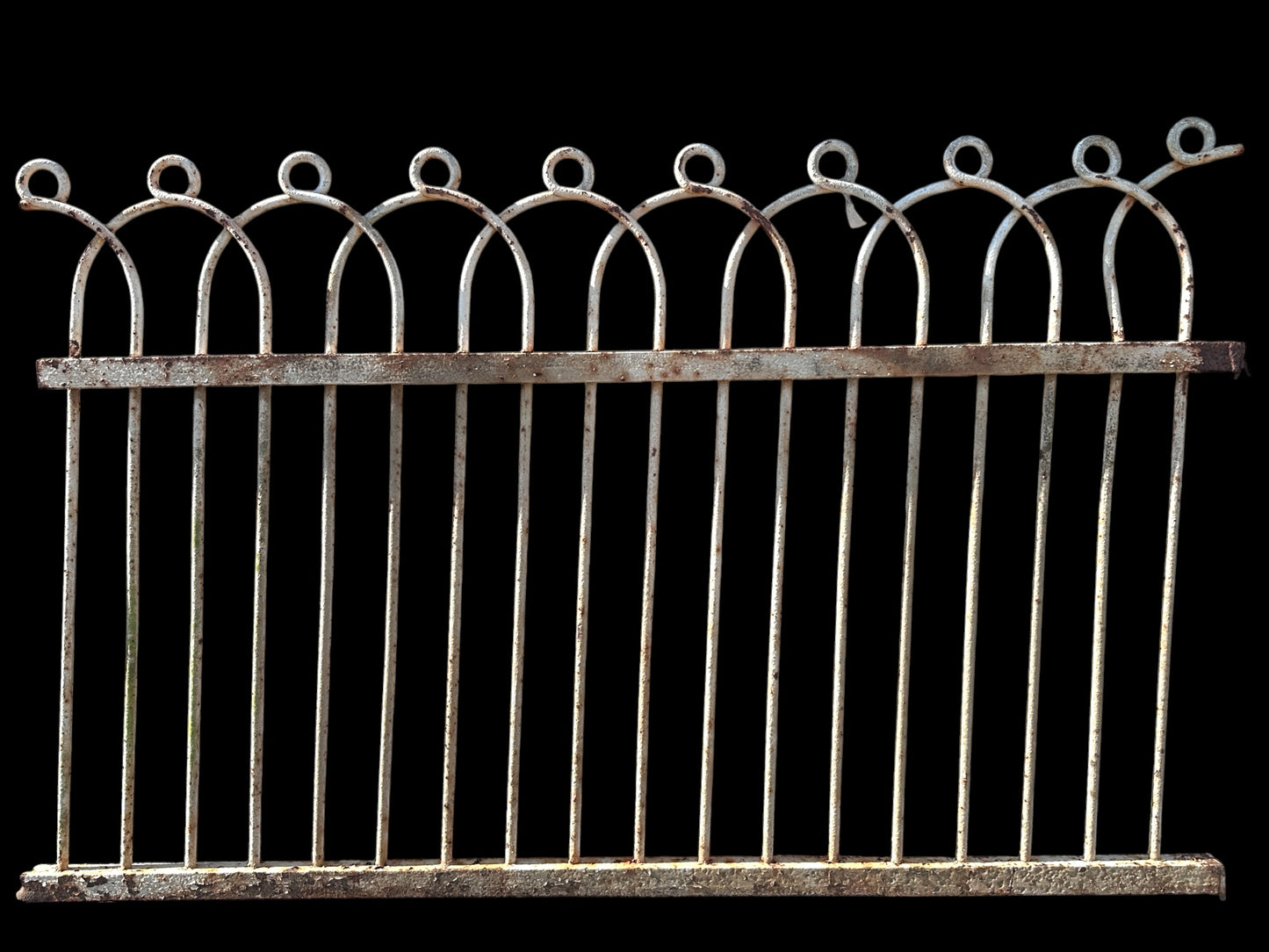 41 Ft of Antique Wrought Iron Fencing w/ Gate GA21035