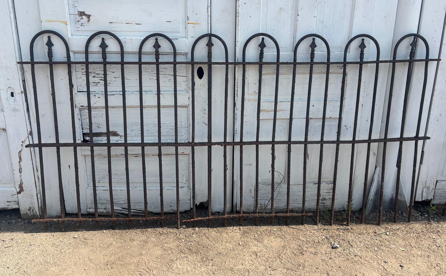 36 Feet of Wrought Iron Hairpin Fencing with Finials GA21251