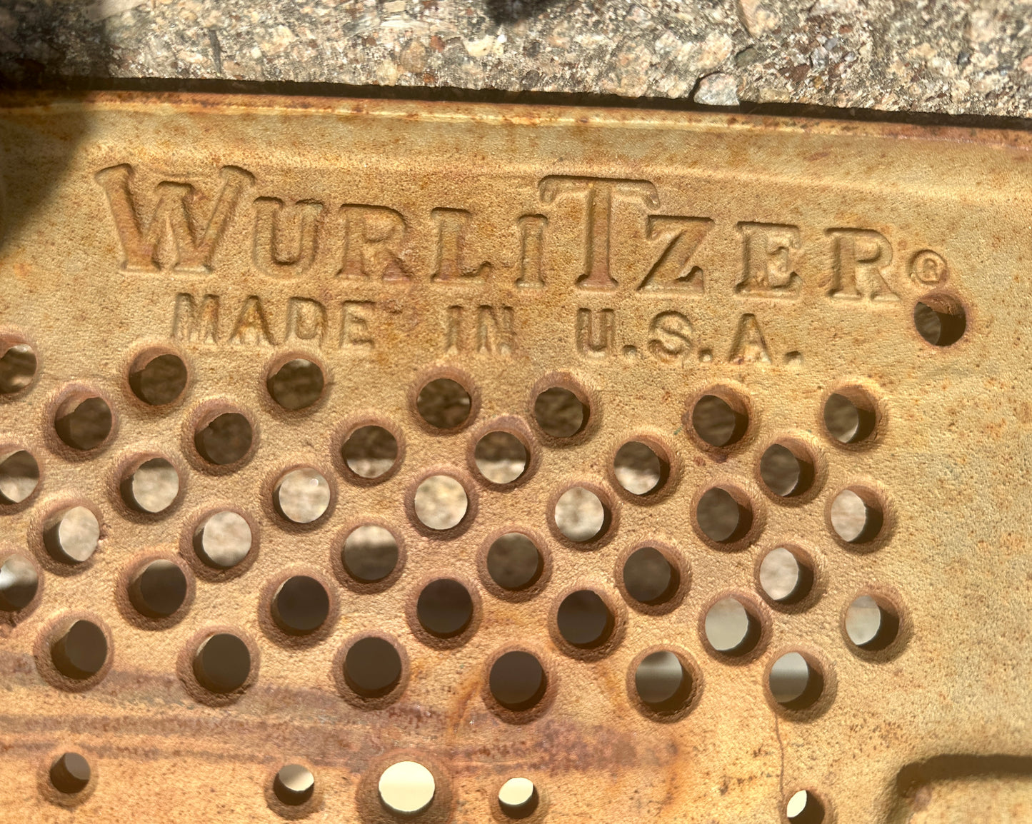 Vintage Wurlitzer Cast Iron Piano Harp GA20933