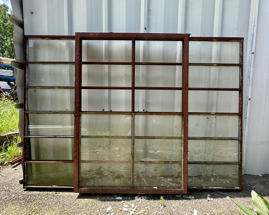 28-Pane Steel Frame Casement Window - 66 1/4"W x 46 1/4"T GA20287