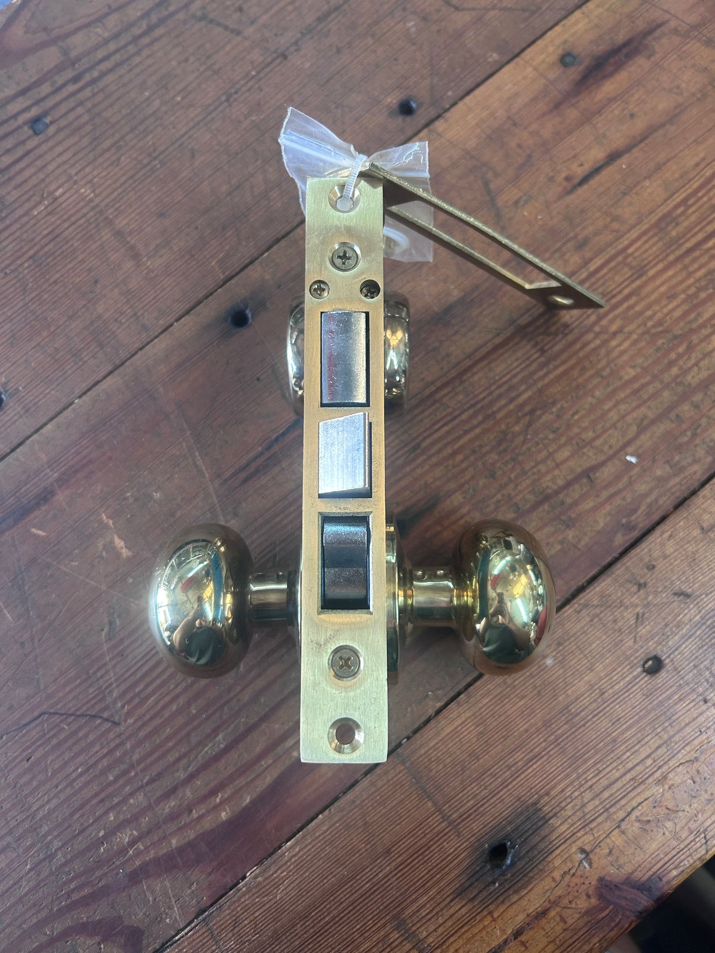 New Old Stock Complete Solid Brass Mortise Lock Set GS010972