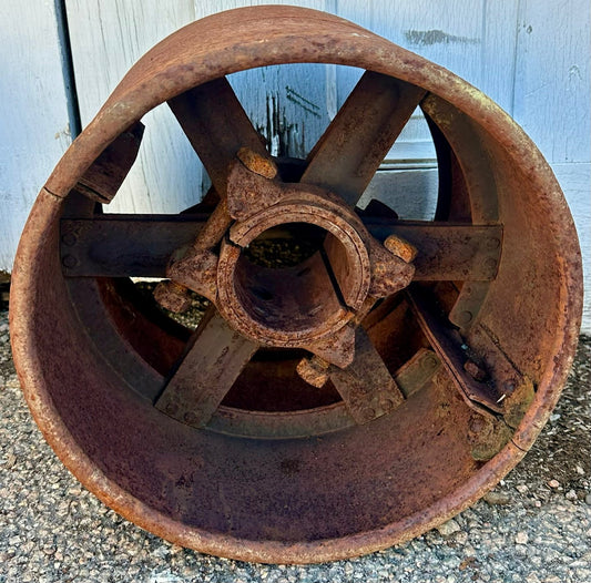 Antique Industrial Salvaged Cast Iron Wheel GA20900