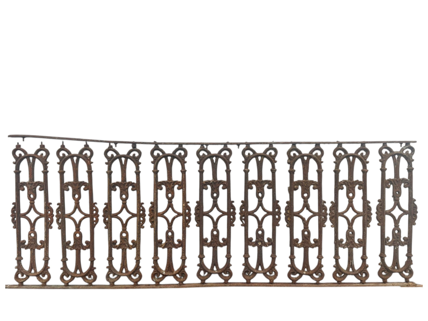 18 Ft of Ornate Antique Iron Garden Fencing GA20878