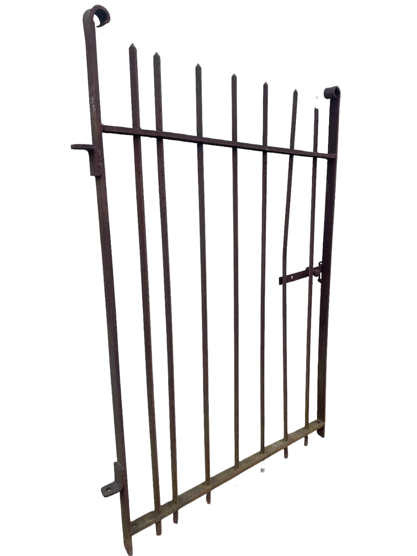 Antique Wrought Iron Entrance Gate w/ Latch - 43" W x 68" T - GA21044