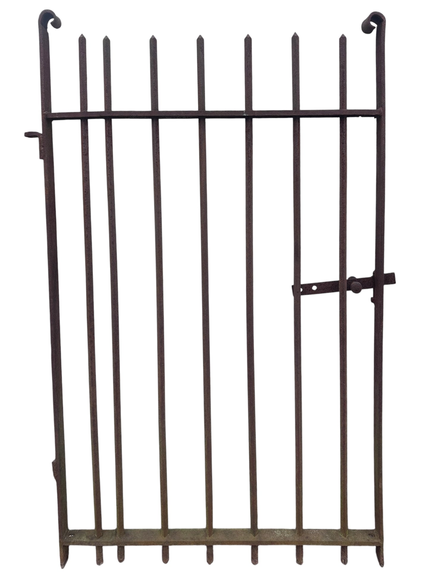 Antique Wrought Iron Entrance Gate w/ Latch - 43" W x 68" T - GA21044