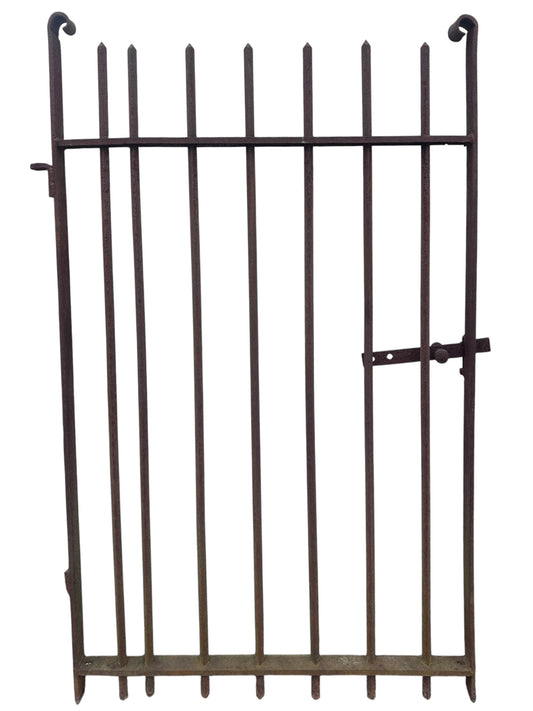Antique Wrought Iron Entrance Gate w/ Latch - 43" W x 68" T - GA21044